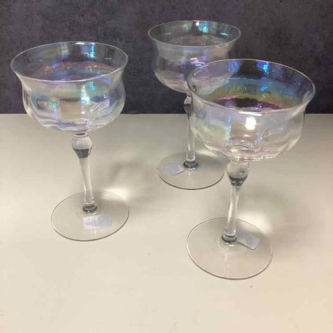 12 Iridescent Vintage Cordial Glasses