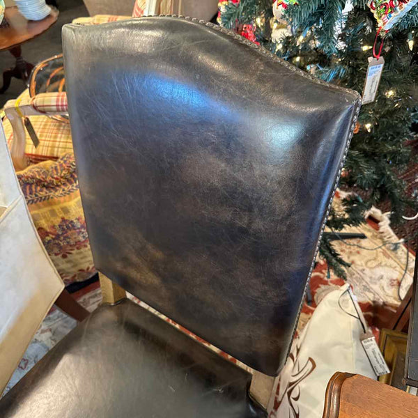 Rustic Leather Side Chair