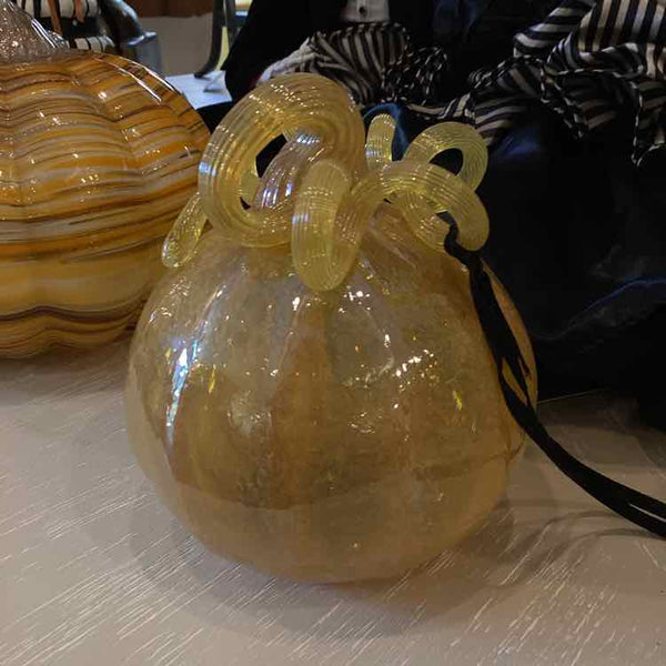 Soft Orange Glass Pumpkin
