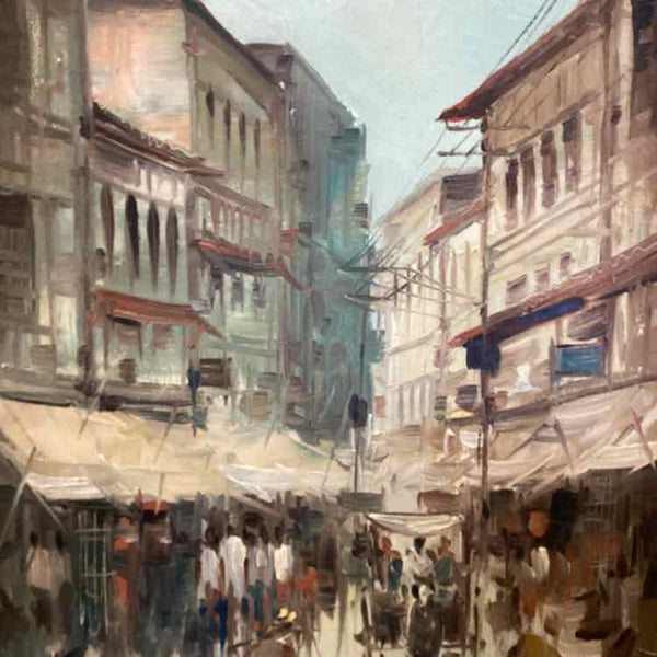 Street Scene Oil Painting