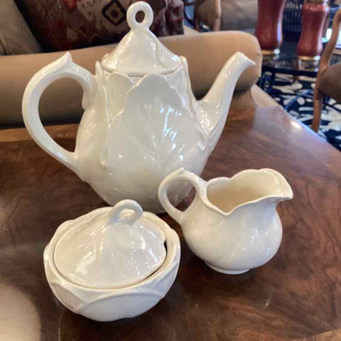 Ceramic Coffee Pot, Creamer & Sugar