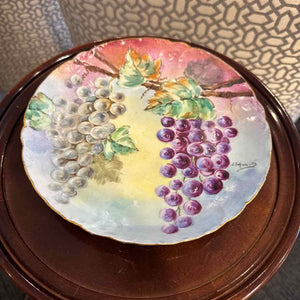 Printed Plate With Grapes