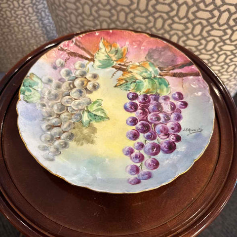 Printed Plate With Grapes