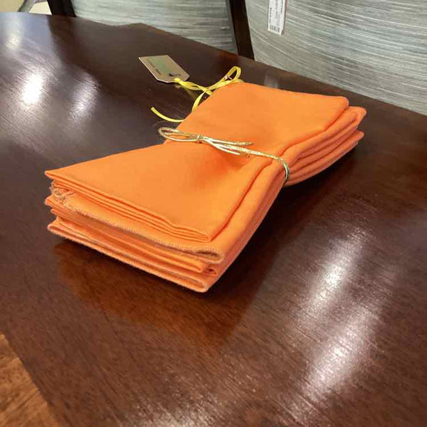 Set of 6 Orange Napkins