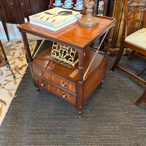 Ethan Allen Cross Bar End Table