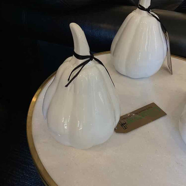 Crate & Barrel White Ceramic Gourd