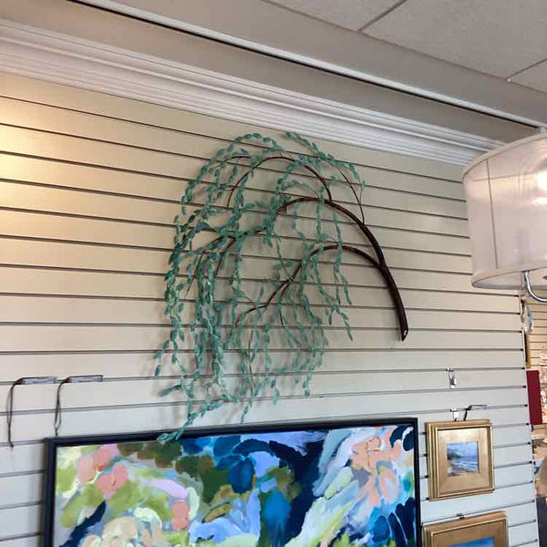 Copper Patina Weeping Willow Wall Sculpture