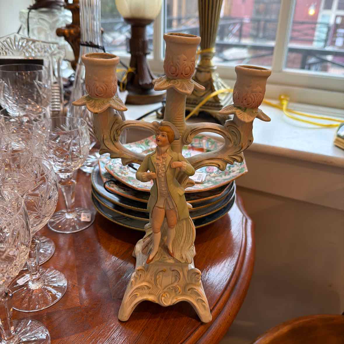 Occupied Japan Porcelain Candelabra