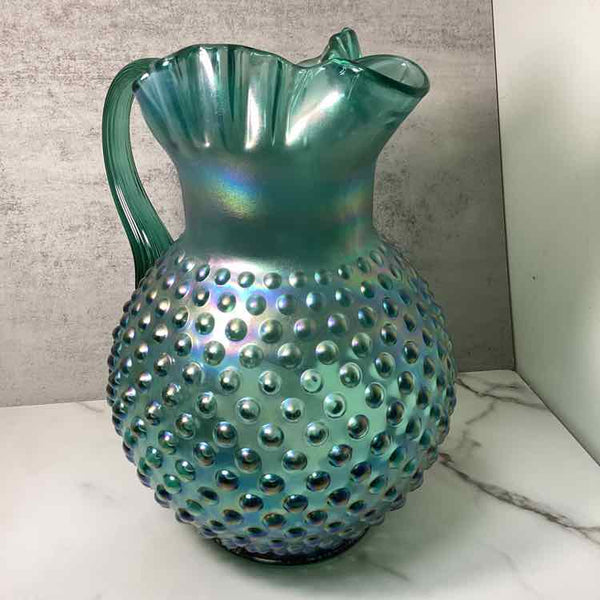 Fenton Carnival Satin Hobnail Pitcher