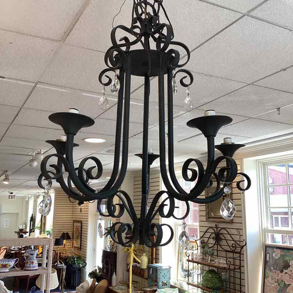 Black Iron 5 Light Chandelier