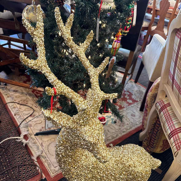 Gold Glitter Large Deer