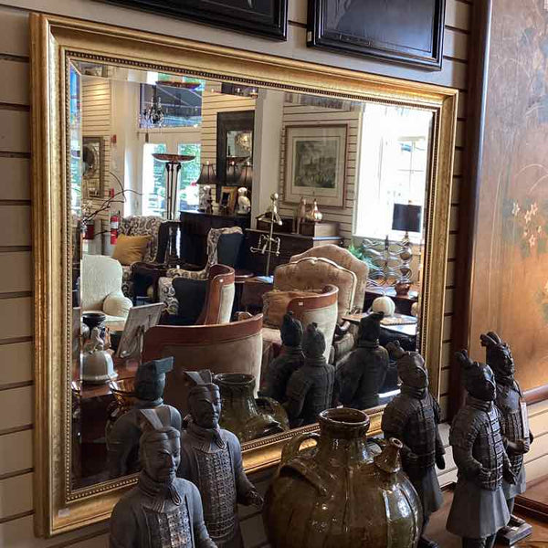 Antique Gold Beveled Mirror