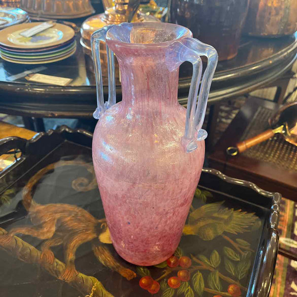 Art Glass Handblown Vase Pink/Violet