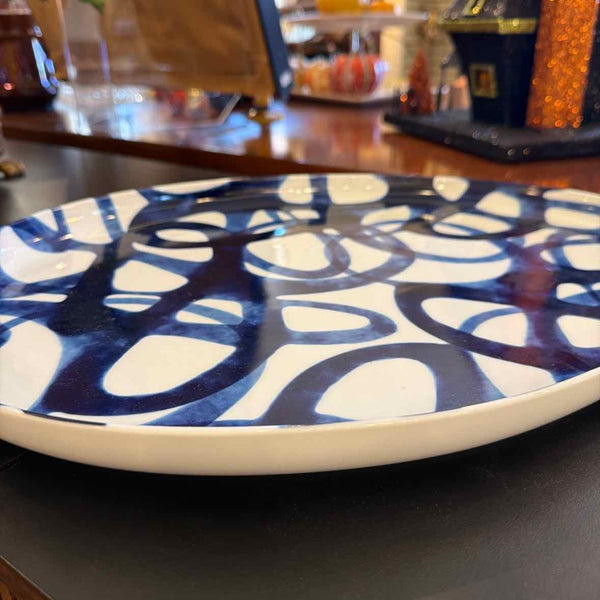 Paola Navone Blue & Cream Oval Platter