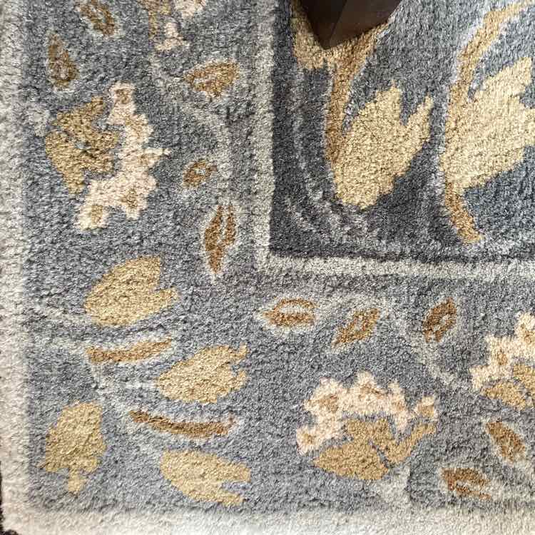 Pottery Barn Blue & Ivory Floral Rug