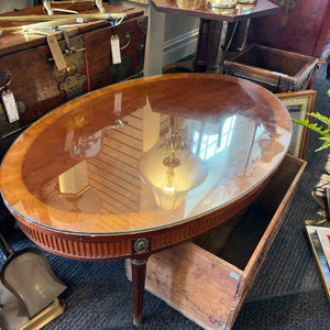 Oval Mahogany Coffee Table