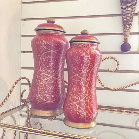 Set of 2 Red Urns
