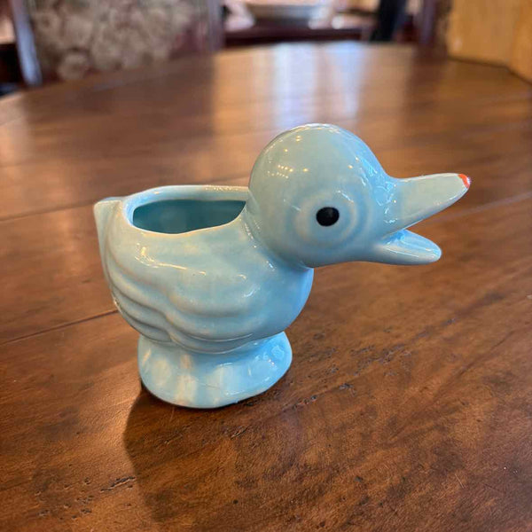 McCoy Pottery Duck Planter - Blue Glaze
