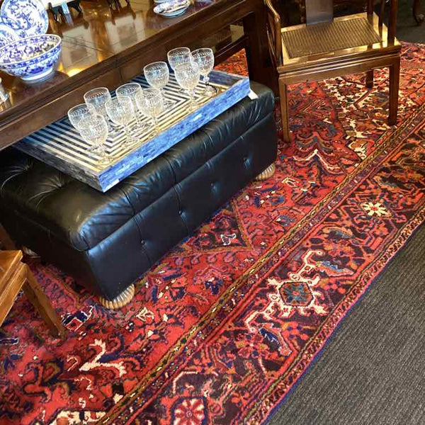 Red And Blue Tribal Heriz Rug