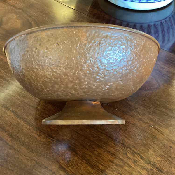 Copper Hammered Pedestal Bowl