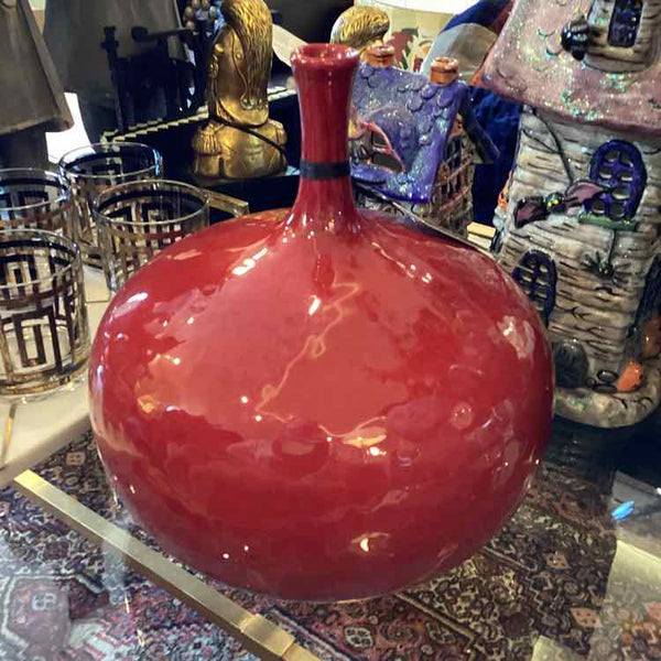 Global Views Red Ceramic Vase