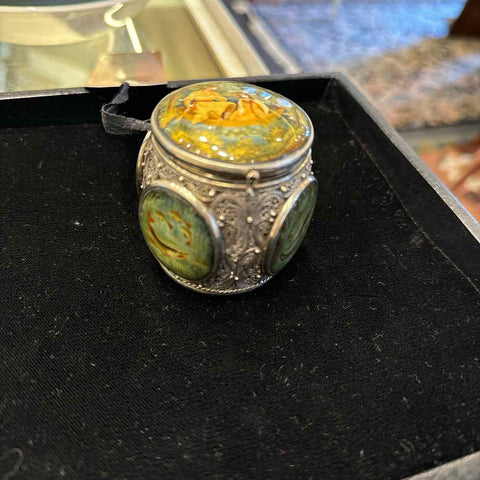 Vintage Ring Box w Sea Motif