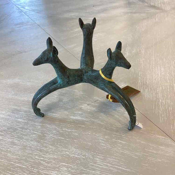 Mid Century Modern Cast Bronze Deer