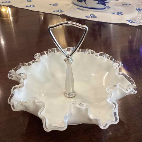 Fenton Milk Glass Candy Dish