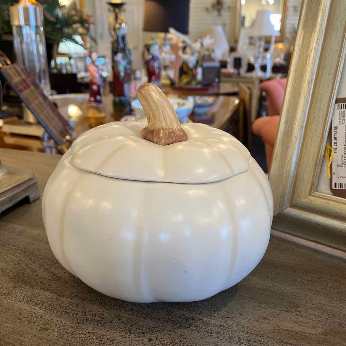 White Ceramic  Pumpkin