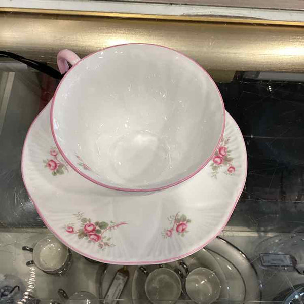 Shelley Pink Roses Cup & Saucer