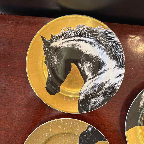 Five Royal Crown Equs Gold Plates