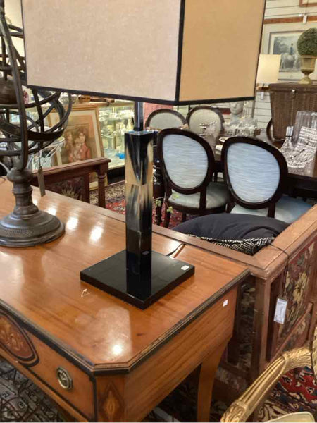 Pair Of Lucite And Horn Lamps