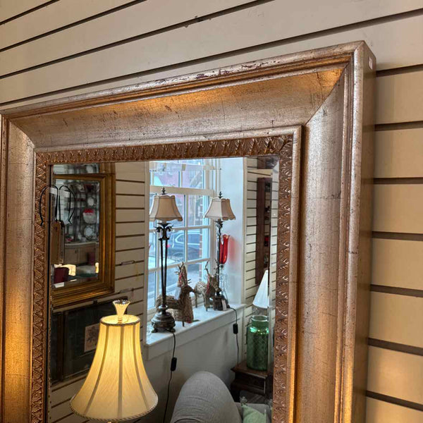 Beveled Mirror In Carved Frame