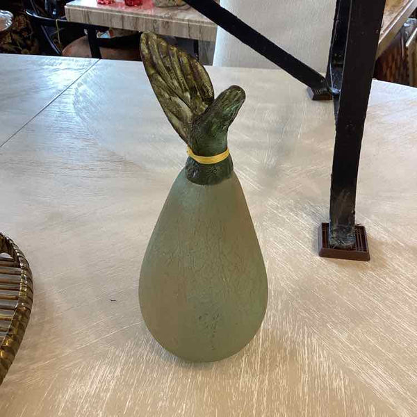 Vintage Frosted Glass Pear