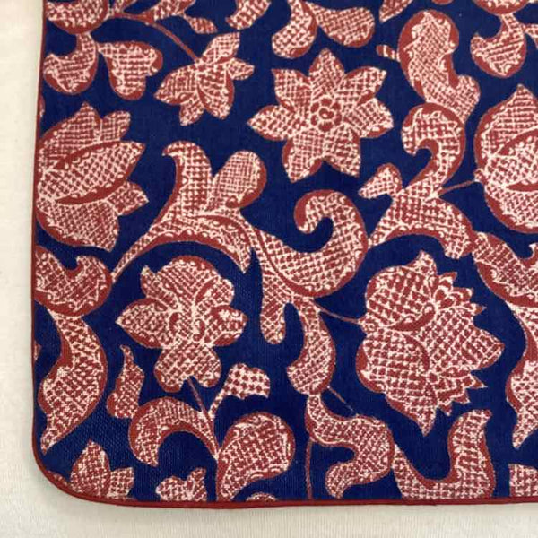 John Robshaw Red And Navy Pillow Cover