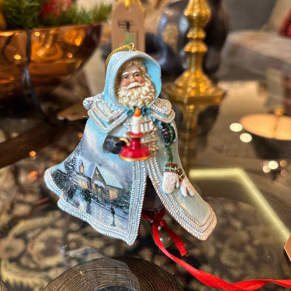 Thomas Kinkade Santa Ornament - Winter Scene on Cape