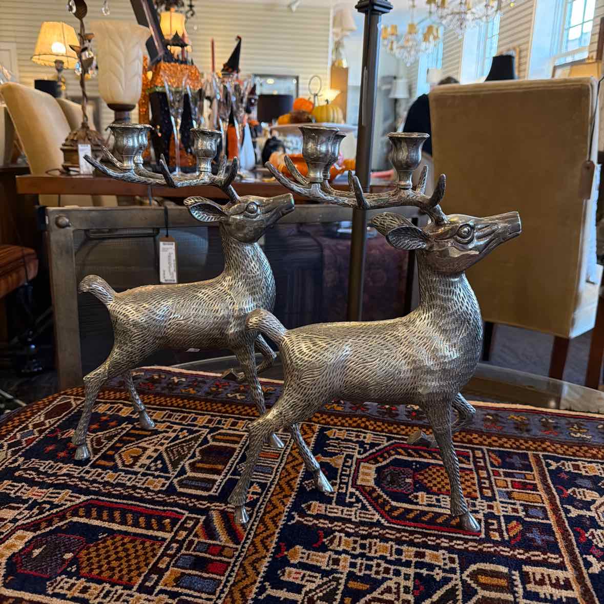 Pair SLP Reindeer Candelabras