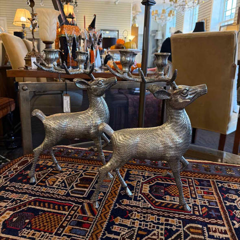 Pair SLP Reindeer Candelabras