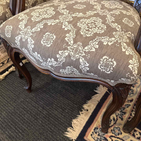 Arm Chair - Toille - Taupe and Cream