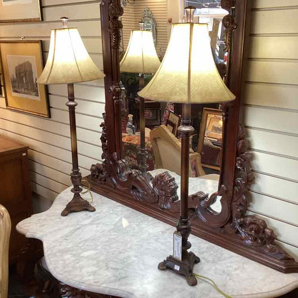 Pair Of Metal And Resin Lamps