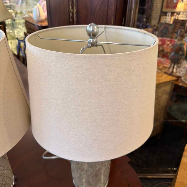 Pr. of Mercury Glass/Wire Lamps