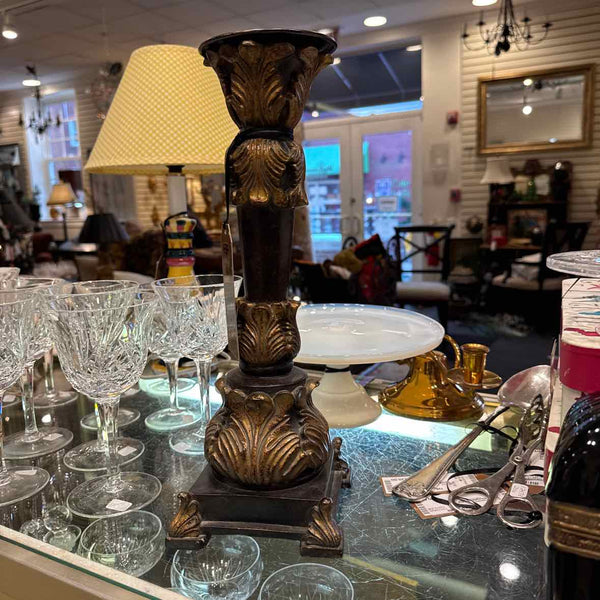 Gold & Black Candlestick Holder