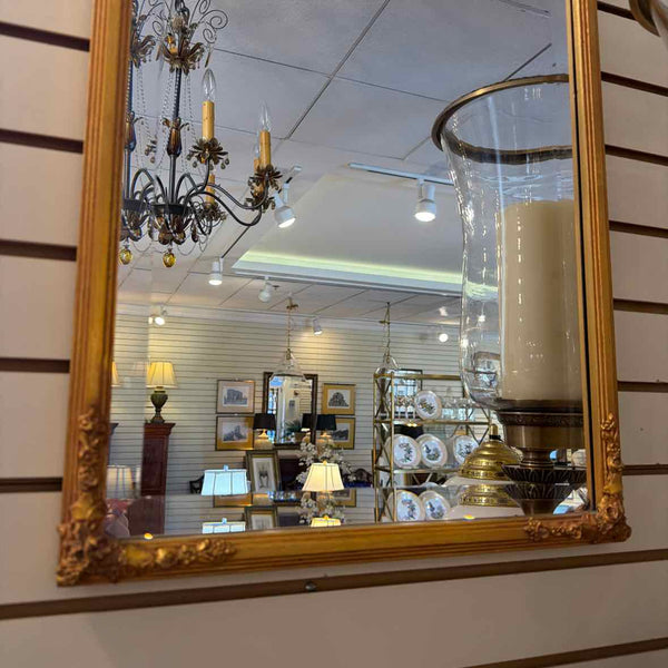 Beveled Embellished Corner Mirror