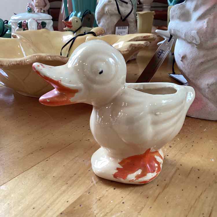 Vintage Yellow/Orange Duckling Planter