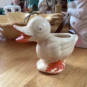 Vintage Yellow/Orange Duckling Planter
