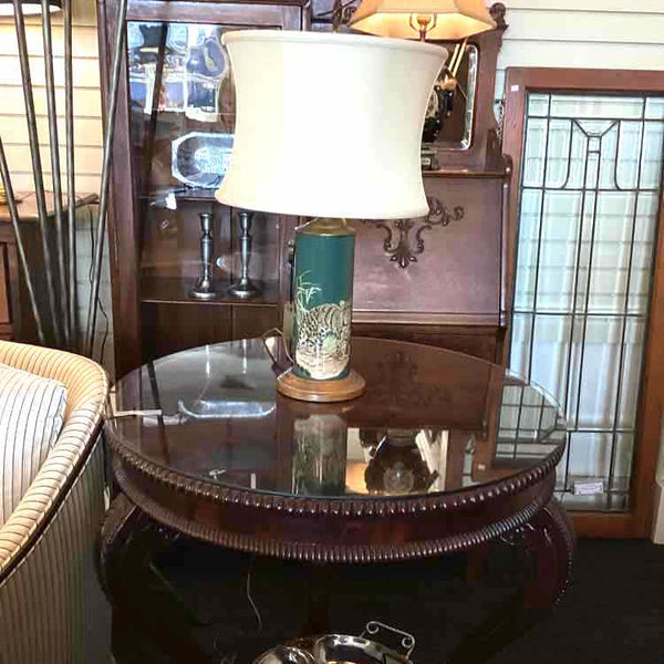 Green Lamp w/Leopard