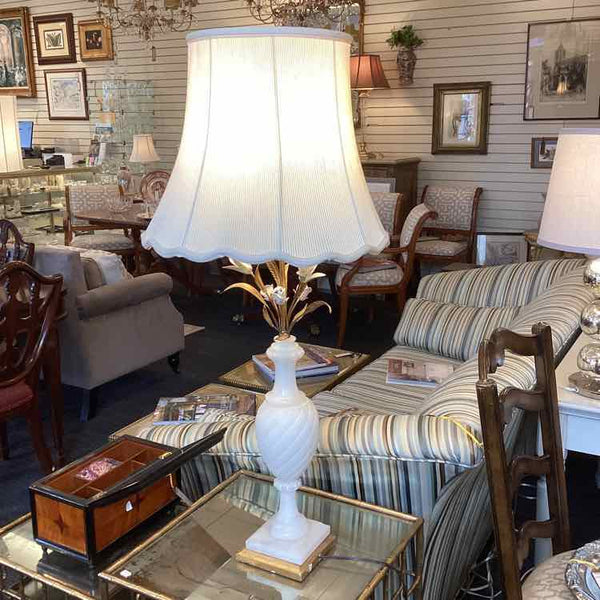 Alabaster Floral Lamp