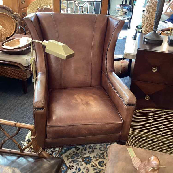 "As Is" Whittemore Sherrill Leather Wingback Chair