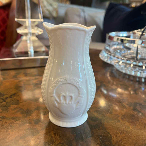 White Belleek Vase