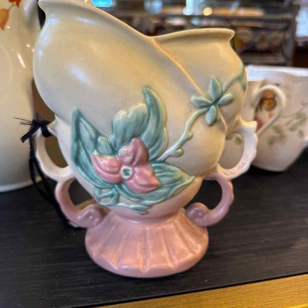 Yellow/Pink & Green Leaf Vase